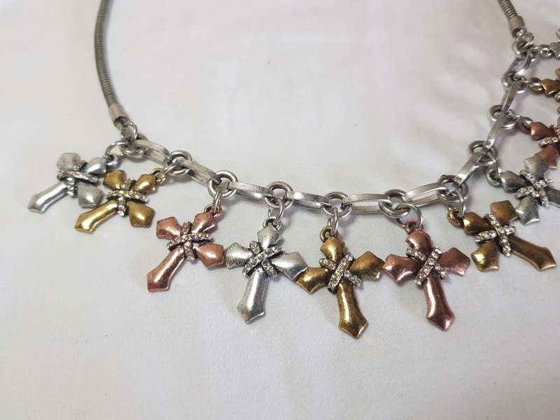 Unique 11 Cross hanging necklace