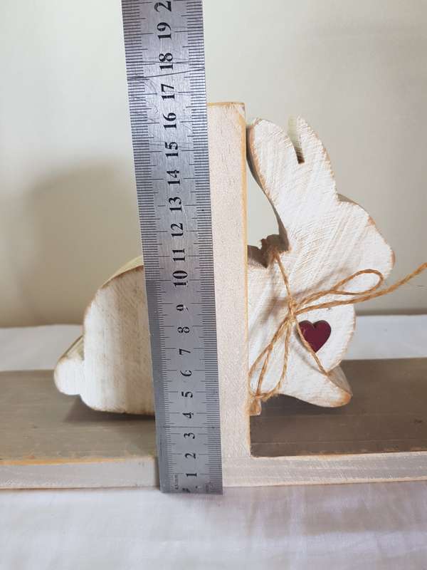 Collection of Bunny themed items! Book holders, Ceramic Bunny & Wooden Bunny Block