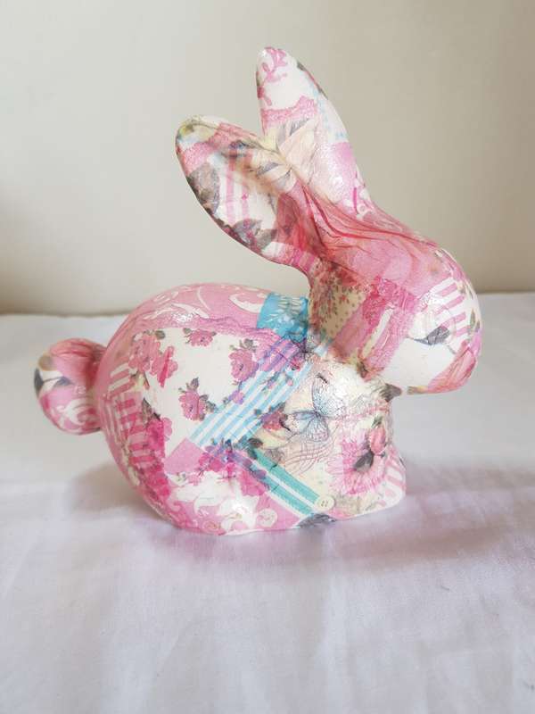 Collection of Bunny themed items! Book holders, Ceramic Bunny & Wooden Bunny Block