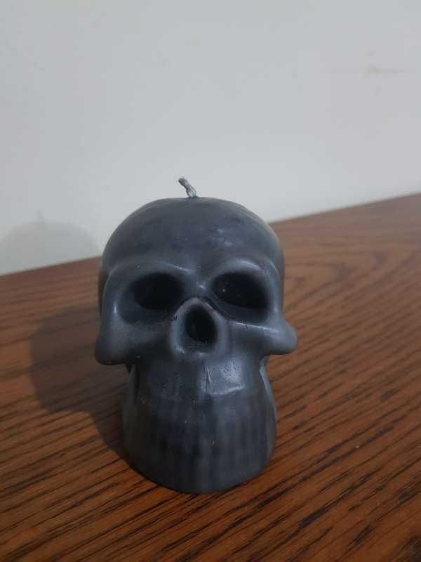 Skull Candle - Grey 10cm