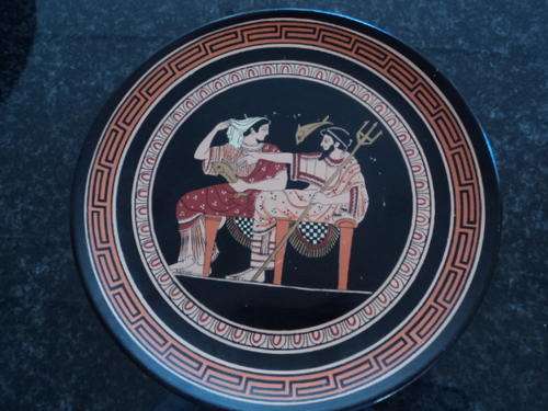 WOW!!!! STUNNING NEREUS AND DORIS PLATE HAND MADE IN GREECE BY D. VASSILOPOULOS!!!