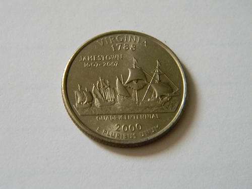 QUARTER DOLLAR - LIBERTY - 2000 - VIRGINIA 1788 - JAMESTOWN 1607 - 2007 - QUADRICENTENNIAL