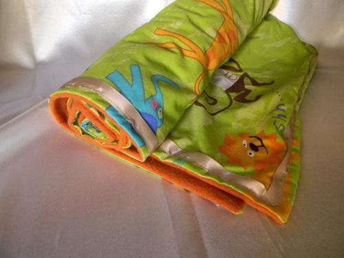 BEAUTIFUL BABY SAFARI FLEECE AND COTTON BLANKET BY AVA!!!!!!!!!!!!!