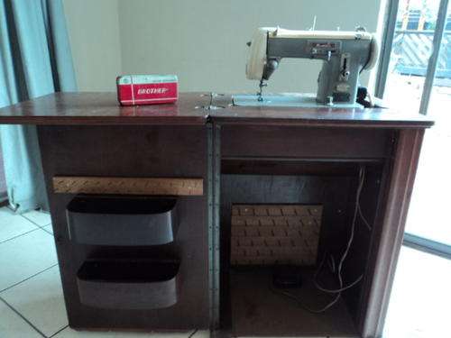 AMAZING VINTAGE BROTHER PRECISION SEWING MACHINE IN WOODEN CABINET!!!! FLAIR MATIC HZ5 B1 MODEL 130