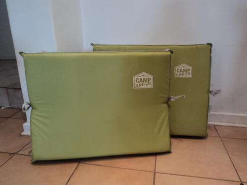 2 X AWESOME GREEN AND GRAY CAMP JUNIOR CAMPING MATTRESSES!!!!!