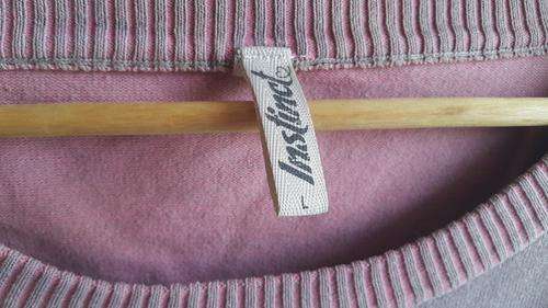 GORGEOUS INSTINCT GRAY AND PINK OWL JERSEY FROM FOSCHINI!!!!!! STUNNING!!!! SIZE L!
