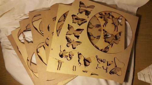 A COLLECTION OF 8 AMAZING LARGE WOODEN STENCILS!!!! A MUST HAVE FOR ANY SCRAPBOOKER!!!!!