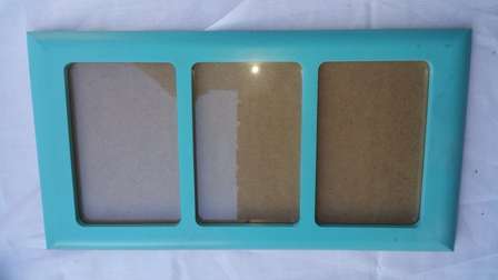 CUTE BLUE PLASTIC 3 PICTURE PHOTO FRAME!!!!!