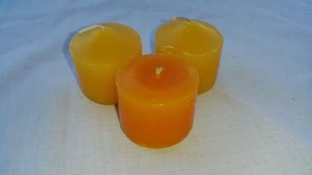 3 CUTE ORANGE CANDLES!!!!