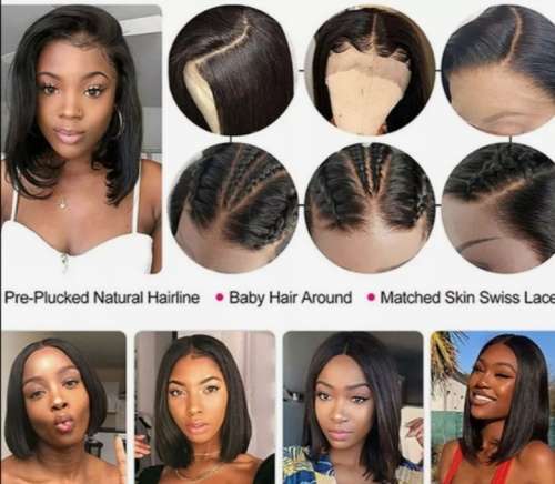 Short Bob wig lace front human hair wig