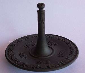 An absolute gem !! A black Wedgwood ring holder