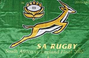 COLLECTABLE OF THE FUTURE AND COLLECTABLE NOW  !! 2007 SPRINGBOK VICTORY OVER ENGLAND GOOD SIZE FLAG