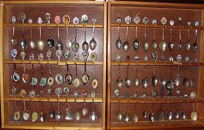 60 / SIXTY / 60 SOUVENIR TEASPOONS - BID PER SPOON