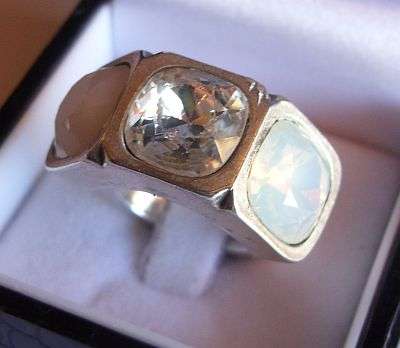 AN AMAZING HEAVY & BIG STERLING SILVER DESIGNER RING BY DYRBERG KERN
