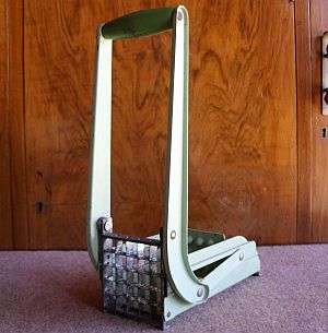 A GREAT LOOKING VINTAGE CHIP CUTTER ( FRENCH FRIES OR SLAP CHIPS )