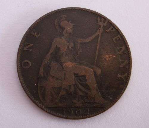 1902 BRITISH PENNY - 112 YEARS OLD !!!!!