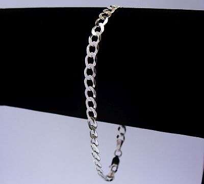 AWESOME SOLID STERLING SILVER CHAIN LINK BRACELET