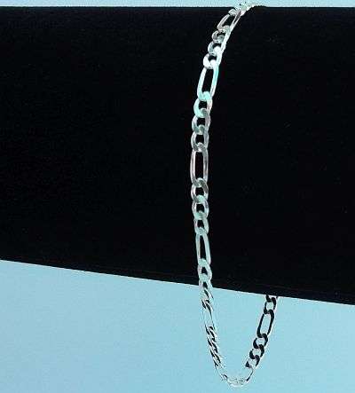 AWESOME !!! 19 CM FIGARO STYLE STERLING SILVER BRACELET !!! LAST TWO !!! BID PER BRACELET ...