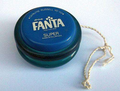 STUNNING 1980`S VINTAGE GENUINE RUSSELL YO-YO ADVERTISING FANTA ....WICKED !!! RARE BLUE !!!