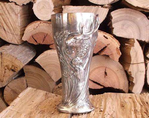 A STUNNING ART NOUVEAU "CUP" WITH HISTORY - SHOOTING TROPHY ? GROOTFONTEIN 1912 ...WOW !! WOW !! WOW