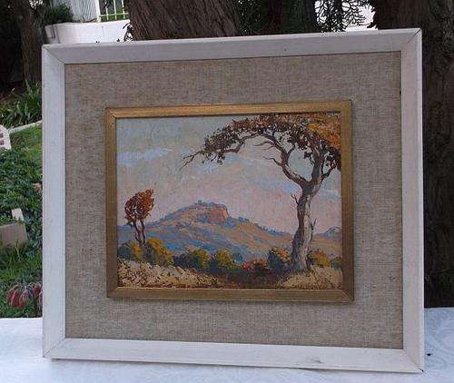 A BEAUTIFUL ORIGINAL VINTAGE OIL ON BOARD BY LISTED ARTIST JOHANNES HENDRIK RABE