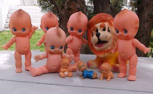 A DELIGHTFUL COLLECTION OF VINTAGE RUBBER TOYS DATING BACK AS FAR AS 1963 ....LOVE IT !!!