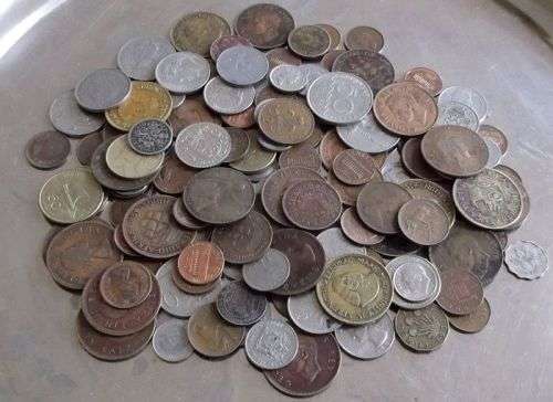 130 VINTAGE COINS FROM ALL OVER ....MOSTLY OLD SOUTH AFRICA...BID PER COIN TO TAKE ALL !!! GREAT !!!