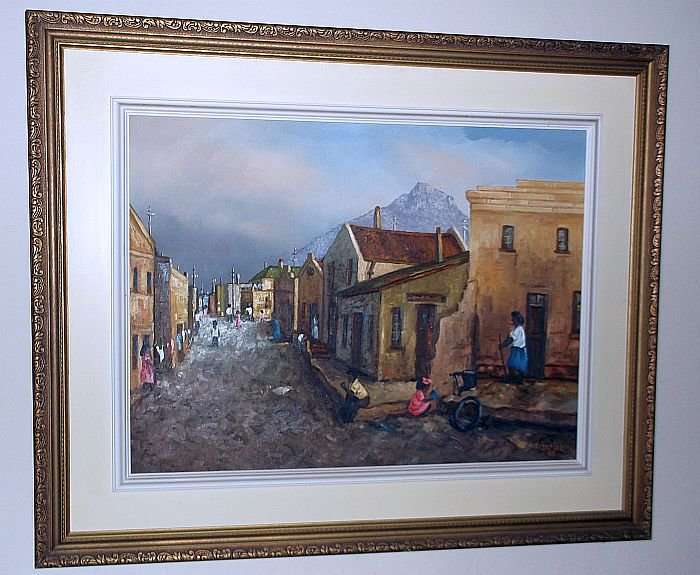 A MAGNIFICENT ORIGINAL OIL ON BOARD OF DISTRICT SIX "BO KAAP" SIGNED BY ARTIST N COERTZE !!!