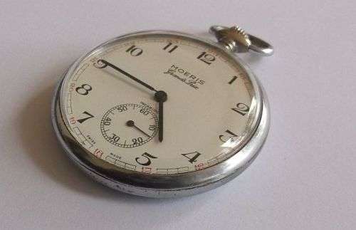 ULTRA RARE !!! S.A.R - S.A.S ...VINTAGE MOERIS GRAND PRIX INCABLOC SWISS MADE POCKET WATCH !!! WOW !