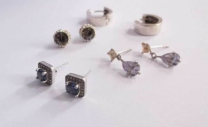 AWESOME DEAL !!! 4 PAIRS OF STERLING SILVER EARRINGS !!!