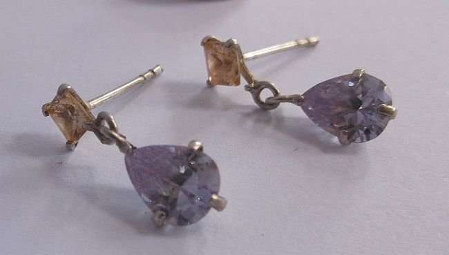 AWESOME DEAL !!! 4 PAIRS OF STERLING SILVER EARRINGS !!!