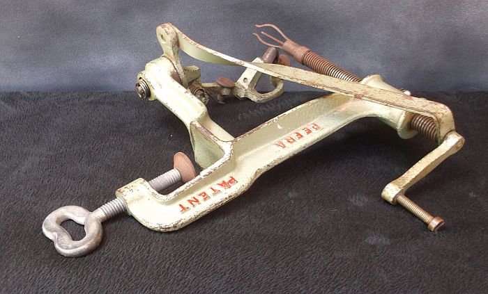 AN EXTREMELY RARE OLD FRUIT / VEGETABLE PEELER