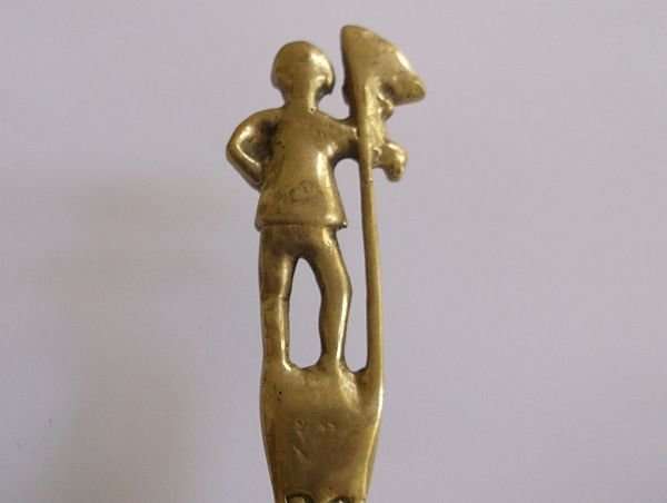 AN ANTIQUE BRASS / BRONZE LETTER OPENER WITH ""SOUTHWOLD JACK"" MOTIF ...INTERESTING FIND !!