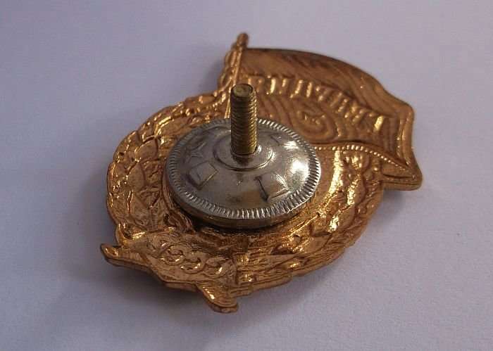 A GREAT QUALITY VINTAGE RUSSIAN ENAMEL ON METAL BADGE ...CCCP ....EXCELLENT CONDITION