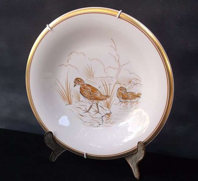 A FRENCH HAND PAINTED  WALL PLATE SIGNED ROUARD PARIS ....