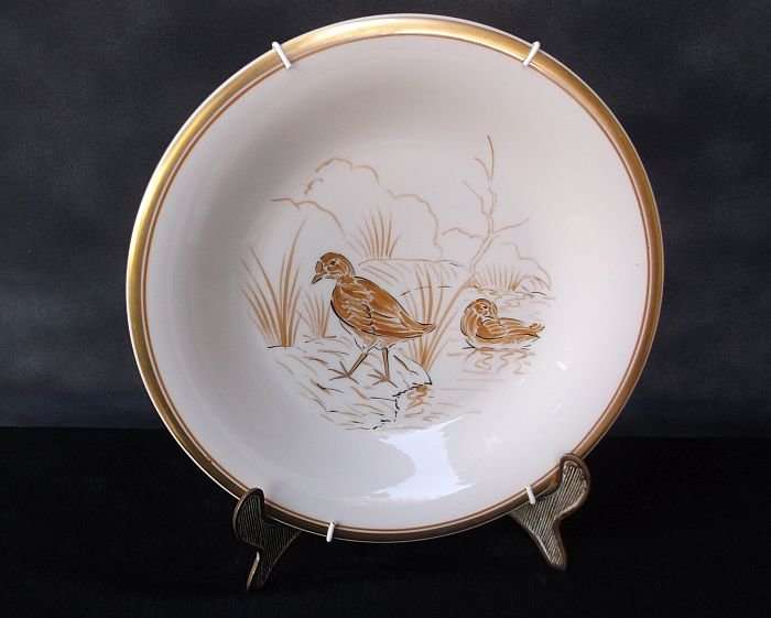 A FRENCH HAND PAINTED  WALL PLATE SIGNED ROUARD PARIS ....