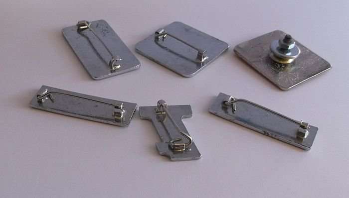 A COOL LOT OF SIX BIKER BADGES ...GOOD QUALITY ....ALL INTACT ....BID FOR THE LOT