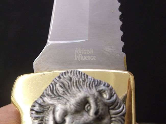 BIG 5 ...." LION " ....COLLECTORS KNIFE....GREAT BLADE....GOOD WEIGHT....AWESOME GIFT...WOW