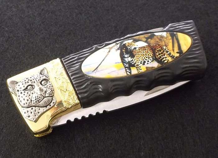 BIG 5 ...." LEOPARD " ....COLLECTORS KNIFE....GREAT BLADE....GOOD WEIGHT....AWESOME GIFT...WOW