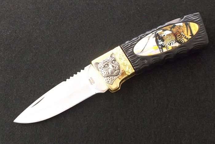 BIG 5 ...." LEOPARD " ....COLLECTORS KNIFE....GREAT BLADE....GOOD WEIGHT....AWESOME GIFT...WOW