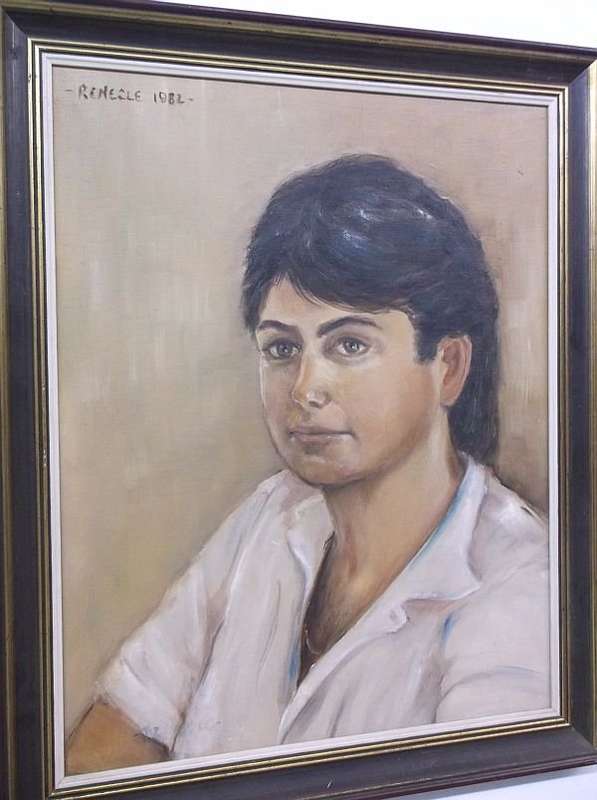 A RARE ORIGINAL OIL ON BOARD BY LISTED ARTIST BOBBIE RENECLE ....EXCELLENT WORK !!!