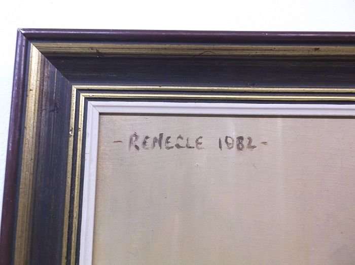 A RARE ORIGINAL OIL ON BOARD BY LISTED ARTIST BOBBIE RENECLE ....EXCELLENT WORK !!!