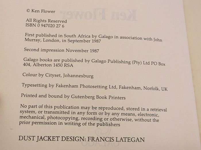 SERVING SECRETLY ...RHODESIA`S CIO CHIEF ON RECORD ...BY KEN FLOWER ....A MUST READ BOOK !!!
