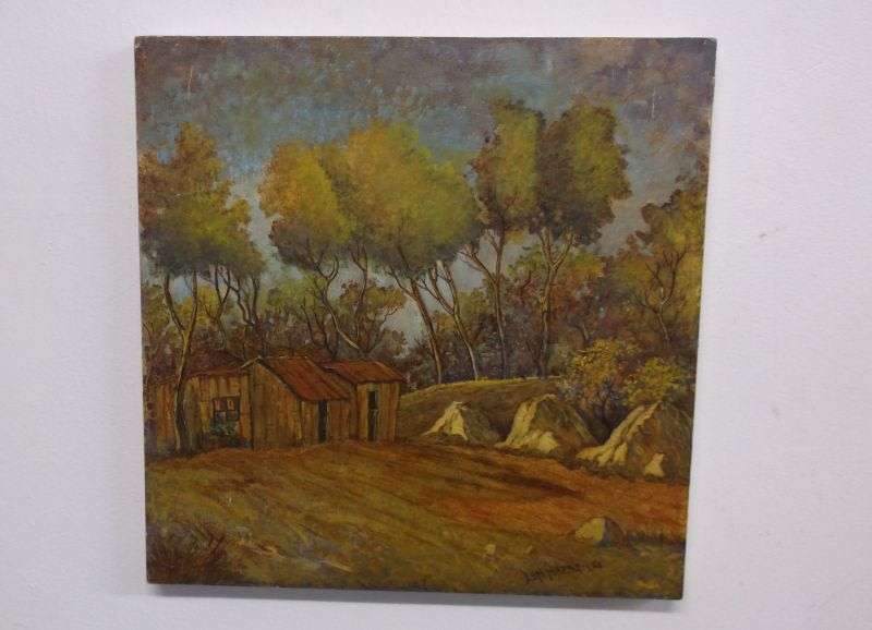 A lovely old original oil on board painting by well known Don Madge dated 1962 - Unframed