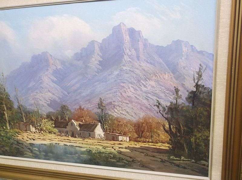 A stunning HUGE original oil on board by well known SA artist Johann Bonthuys