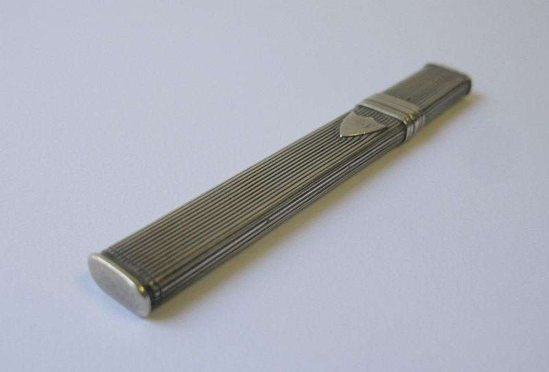 EXCELLENT FIND !! A RARE OLD DUTCH SILVER NEEDLE CASE FULLY STAMPED WITH MAKERS MARKS !! WOW !!