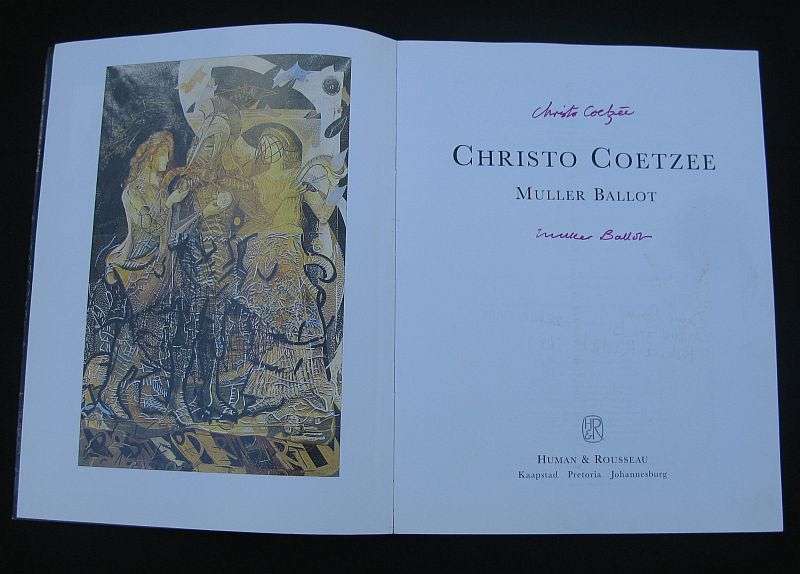 AWESOME SUPER RARE 1 OF A KIND AUTOGRAPHED CHRISTO COETZEE ART BOOK WITH PROVENANCE ...WOW !!!!