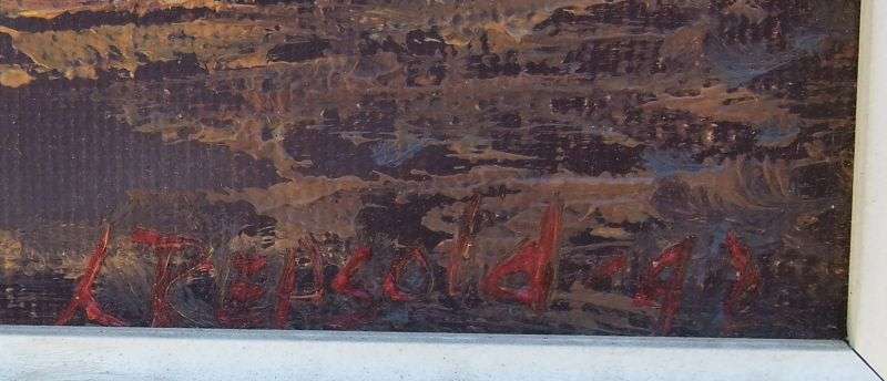 A GORGEOUS ORIGINAL OIL ON BOARD LANDSCAPE BY LISTED ARTIST LOUISE REPSOLD !! INVESTMENT PIECE !!