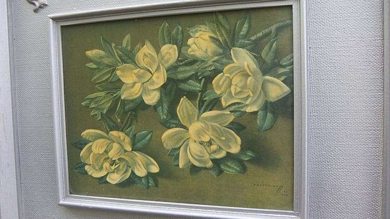 WoW !! A rare and Beautiful Vintage print of Magnolias by well known Vladimir Tretchikoff !!