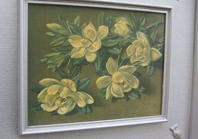 WoW !! A rare and Beautiful Vintage print of Magnolias by well known Vladimir Tretchikoff !!